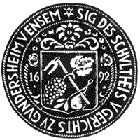 Altes Gerichtssiegel mit Gundersheimer Ortsnamen