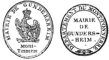 Gundersheimer Siegel aus der Zeit Napoleons